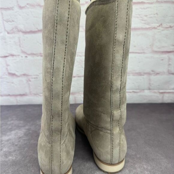 Prada Women's Calzature Donna Montone Fango Suede Sherpa Boots EU 39 / US 8.5 - Picture 5 of 9